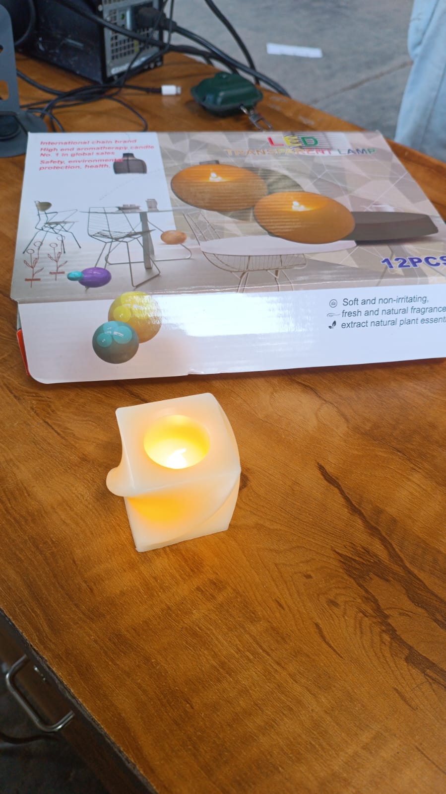 Set of 12 LED Flameless Decorative Candles – Square Shape Tealight Lamps Set of 12 LED Flameless Decorative Candles – Square Shape Tealight Lamps